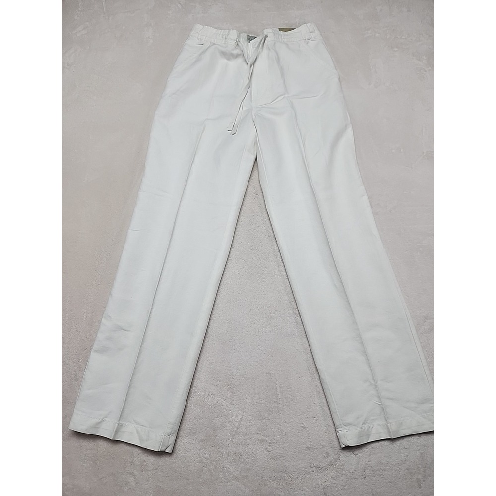 NWT Island Shores Linen Blend‎ Dress Pants Women's  White Medium Msrp $50